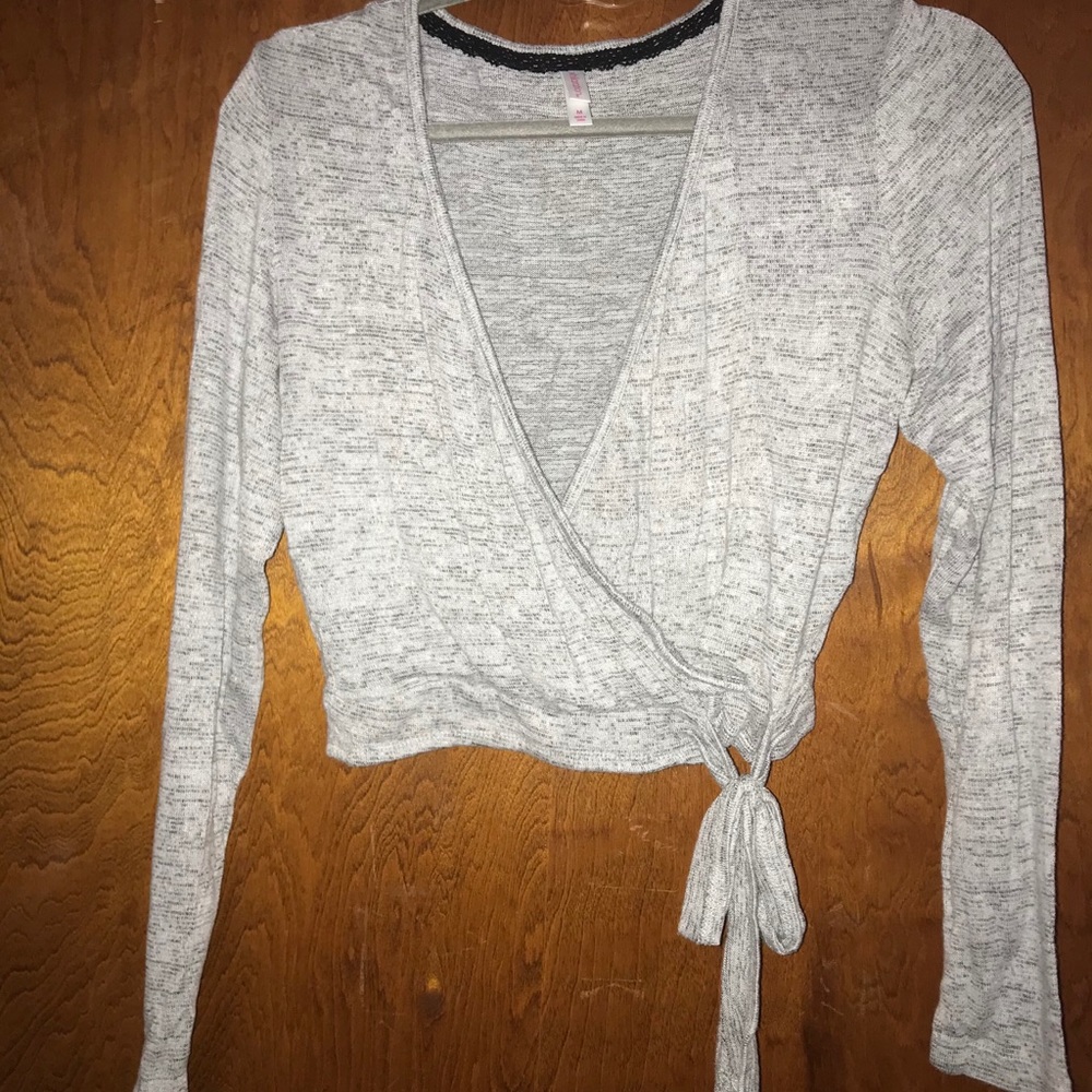 Wrap Front Crop Top